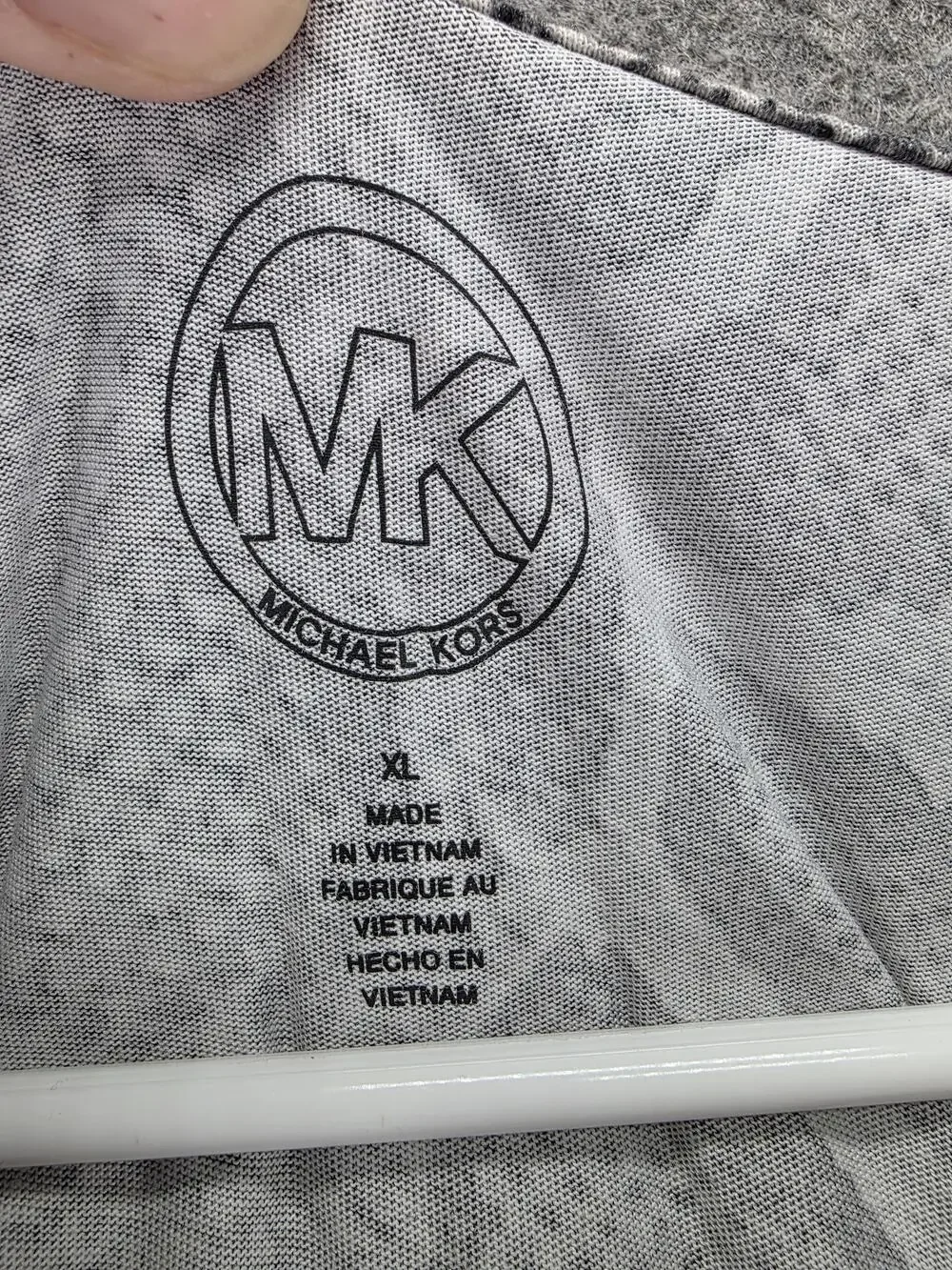 Michael Kors Dress Womens XL Gray T-Shirt Dress Hooded Snake Print Jersey Casual